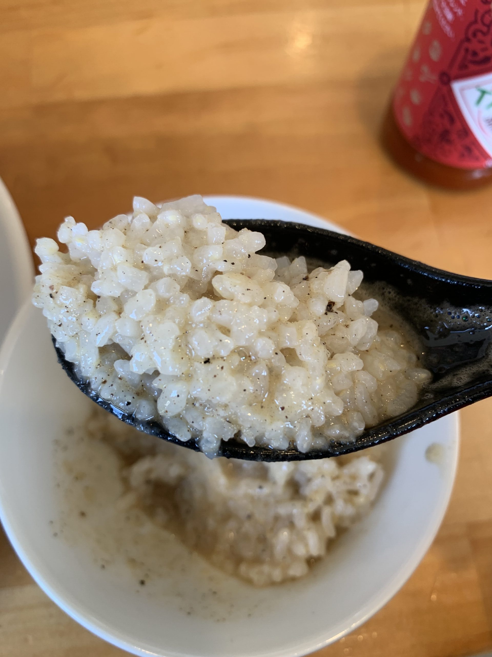 自家製麺仁濃厚泡中華そば黒ご飯