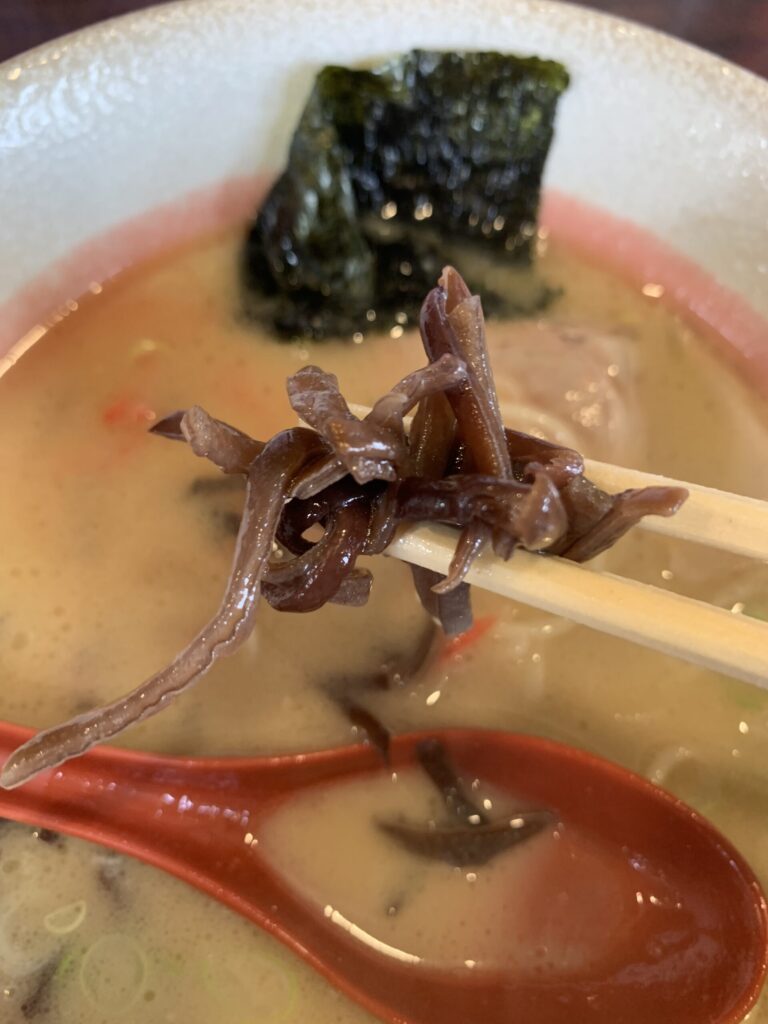 松島とんこつラーメン一番堂熊本とんこつキクラゲ