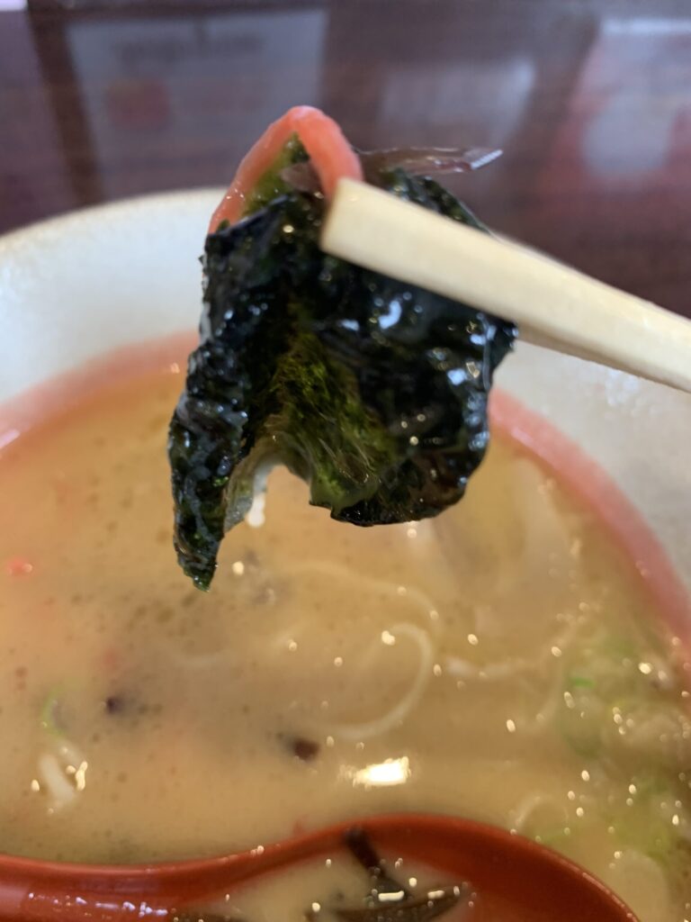 松島とんこつラーメン一番堂熊本とんこつ海苔