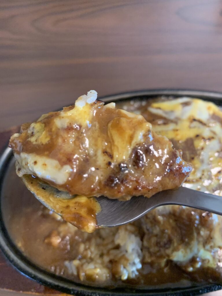 ハンバーグ&カレー専門店919 2色の焼きチーズちょいデカハンバーグカレー チーズ増し