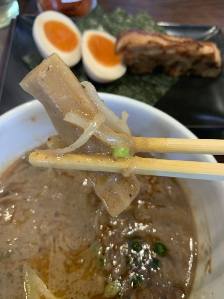とがしの濃厚つけ麺白(海老)メンマ