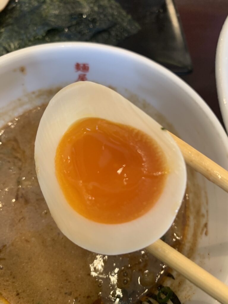 とがしの濃厚つけ麺白(海老)味玉