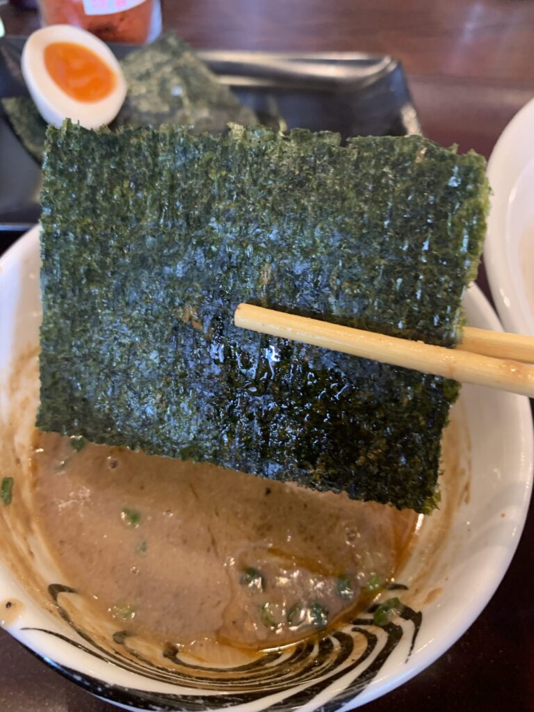 とがしの濃厚つけ麺白(海老)海苔