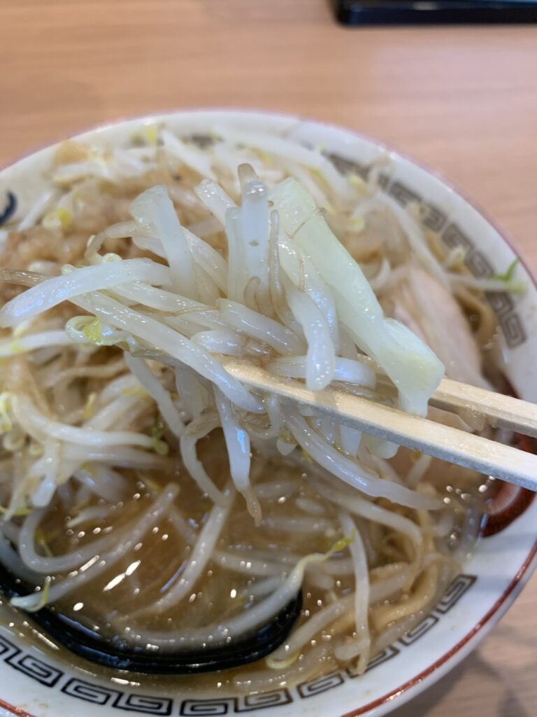 豚山仙台八本松店小ラーメン野菜