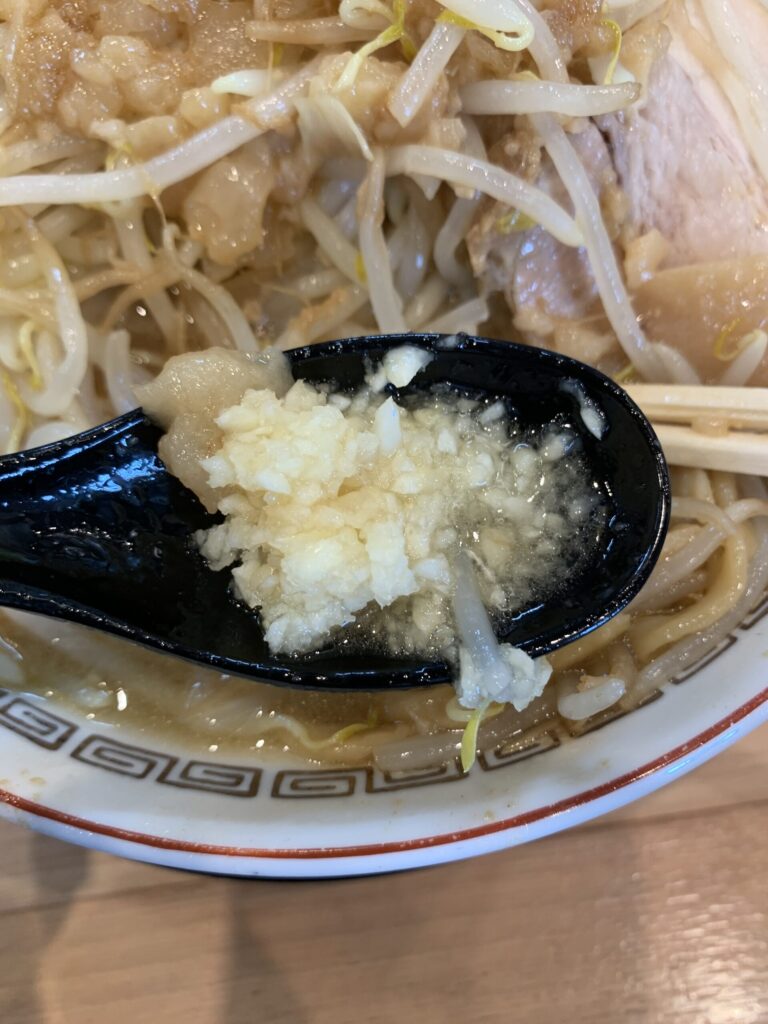 豚山仙台八本松店小ラーメンニンニク