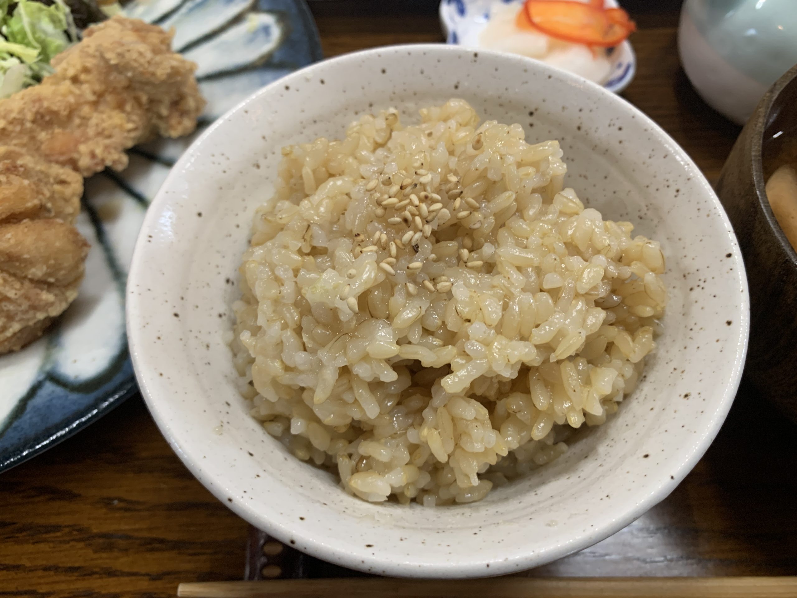 Rice fieldからあげセット玄米
