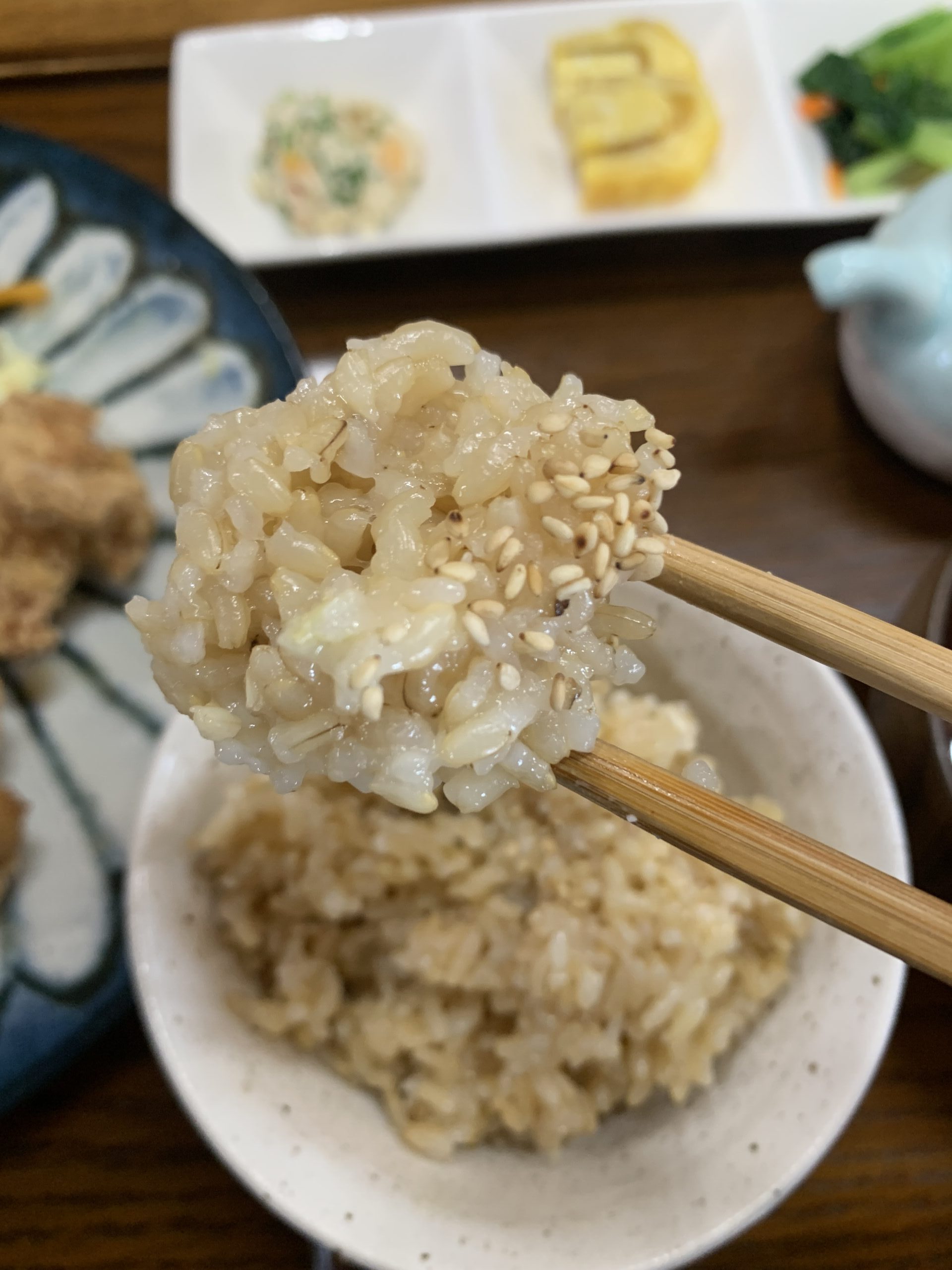 Rice fieldからあげセット玄米