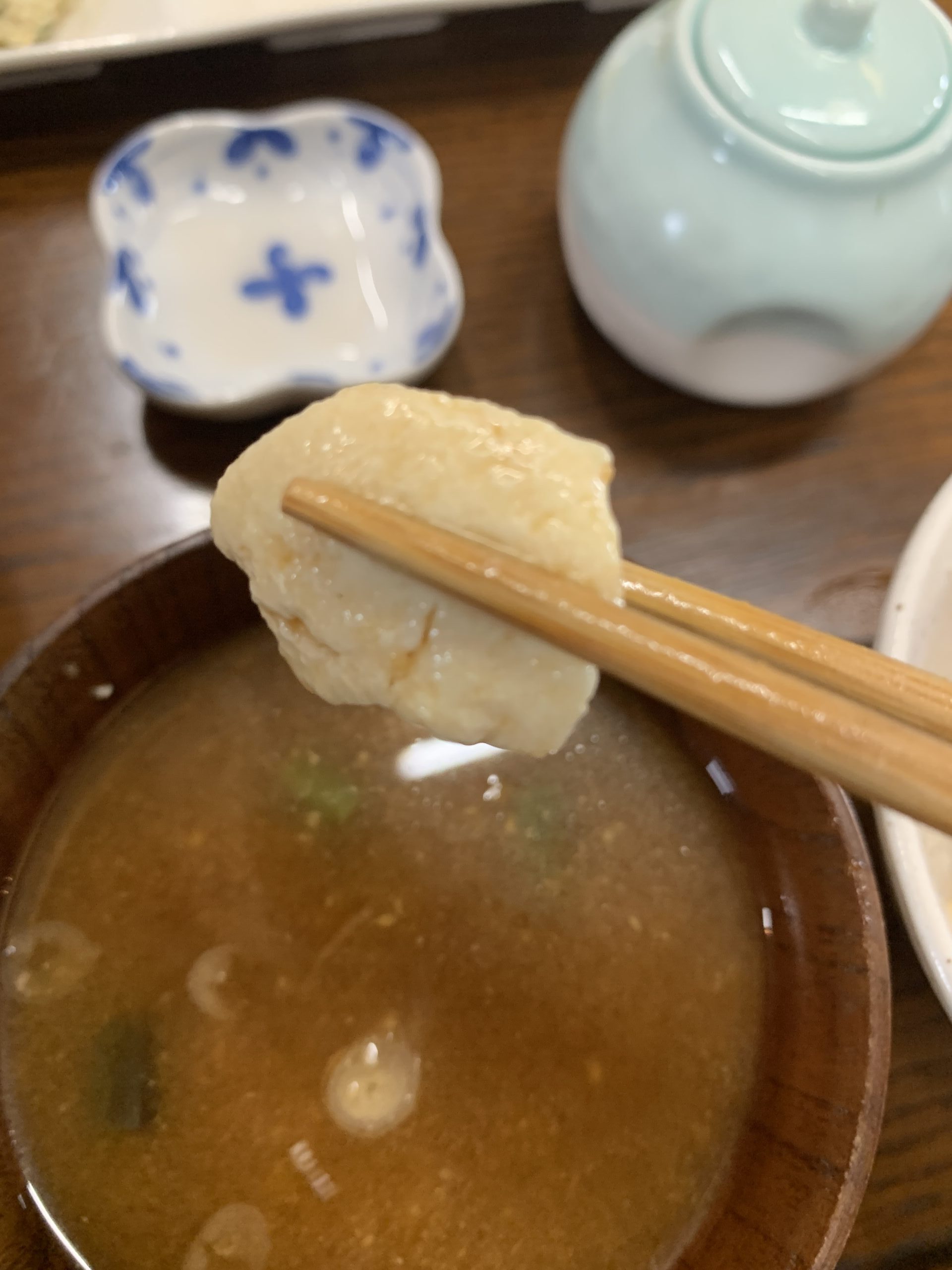 Rice fieldからあげセット味噌汁