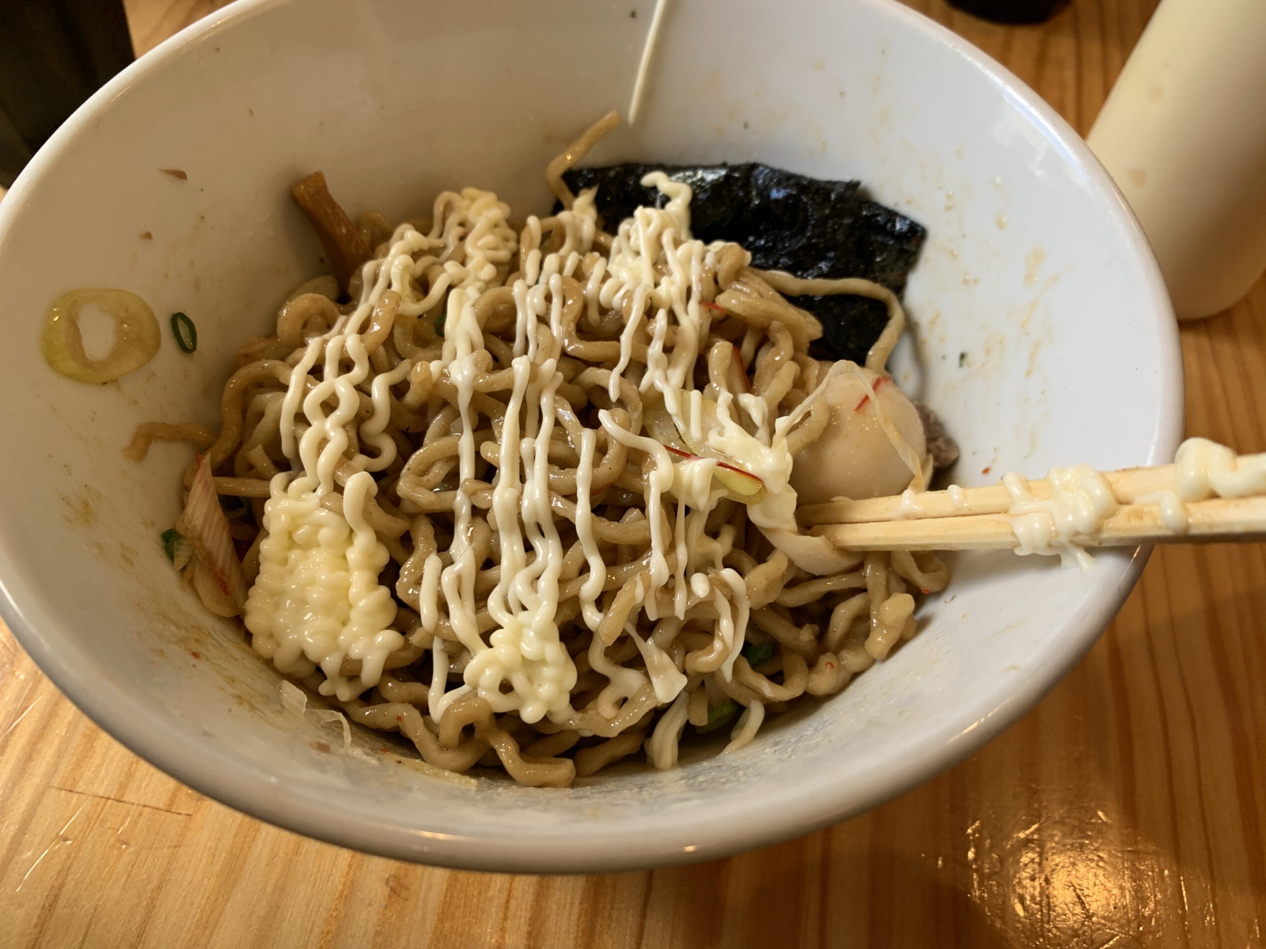 らぁ麺09。特製蟹油そば特盛
