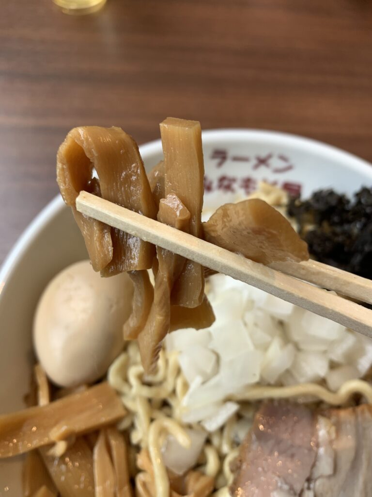 みなもと煮干油そば メンマ