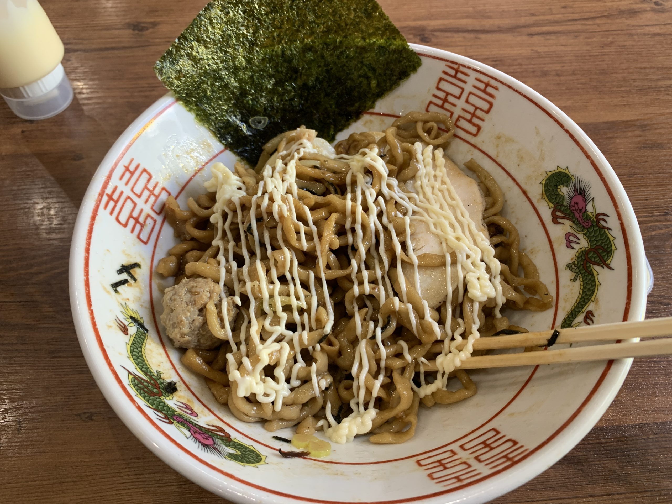 自家製麺くまがい 特製油そば(海老) マヨかけ