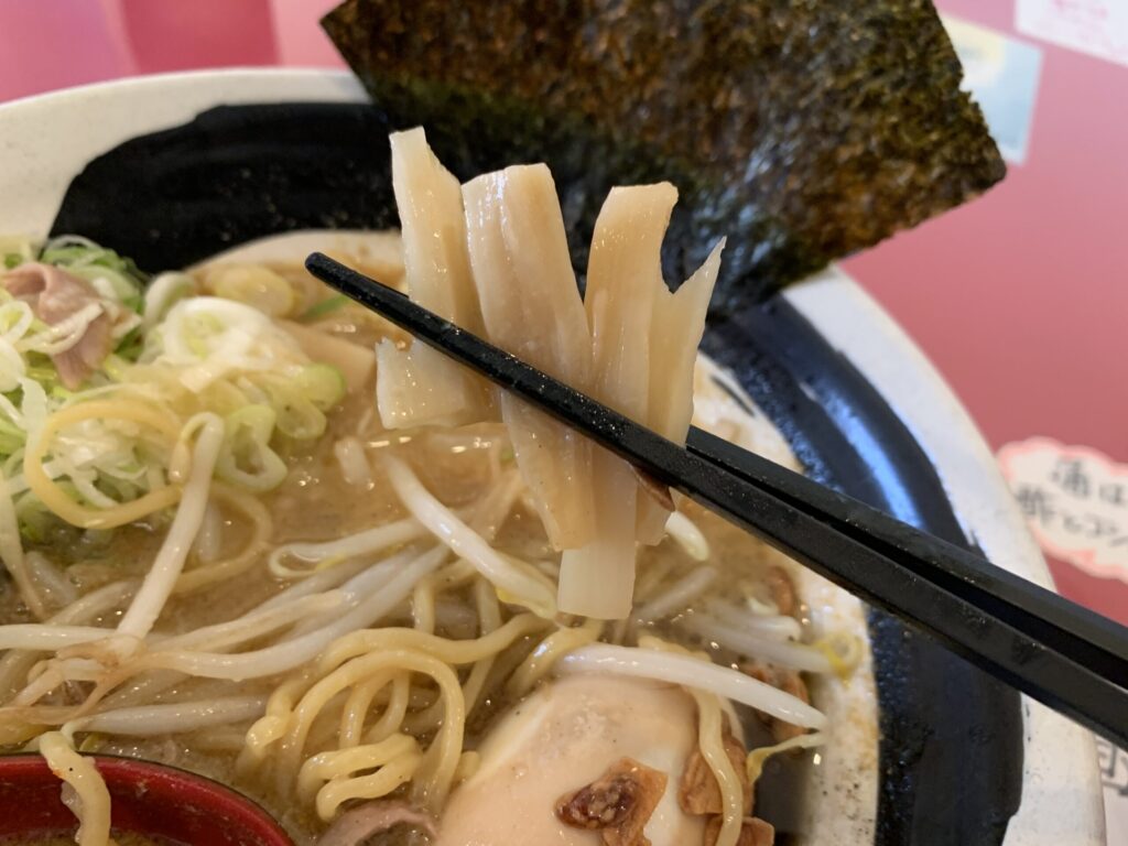 天国ノ濃厚トロ味噌黒味玉付拉麺 メンマ